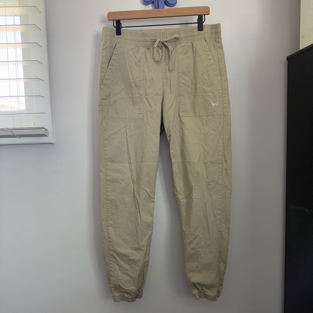 The Black‎ Dog Women’s Medium Harbor Pants Joggers Pelican Khaki Utility Neutral